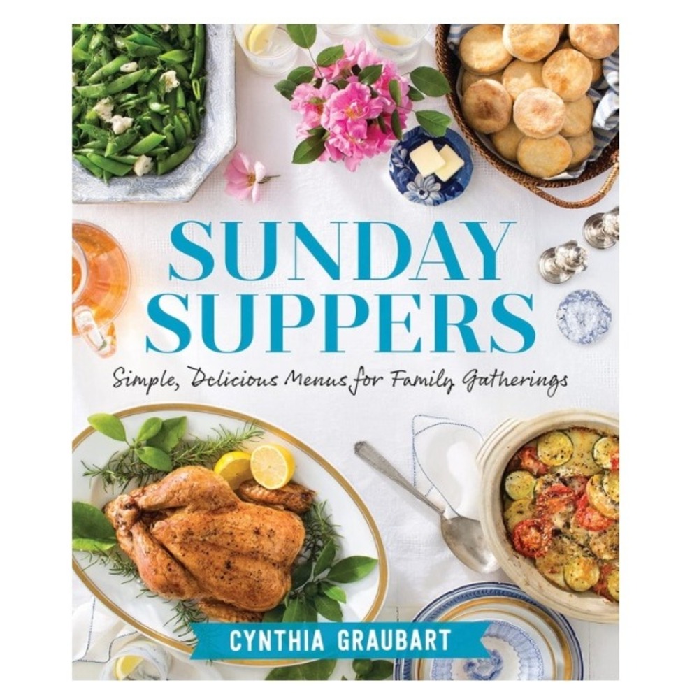 Sunday Suppers Cynthia Graubart Cookbook Hardcover White Excellent Southern Menu
